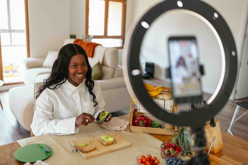 Nigerian business owner filming an Instagram Reels Nigeria business video